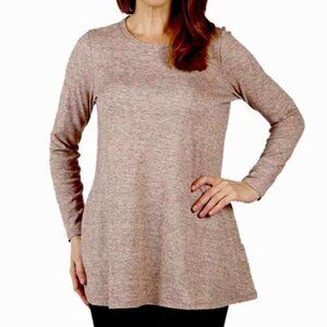 New Mr Max Heathered Beige Soft Knit Tunic Top Size 2X plus size bin 3F